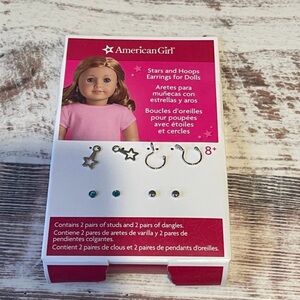 American Girl Doll STARS & HOOPS Earrings for Dolls - Complete in TLC Box 2015